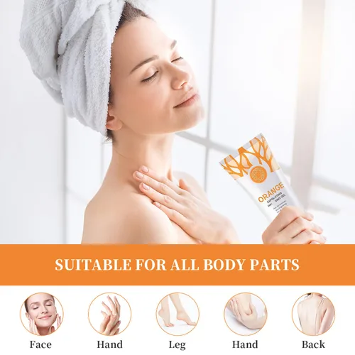 Vista 5 de 2 unidades de gel exfoliante naranja para la piel del cuerpo, gel exfoliante naranja, gel exfoliante natural de naranja