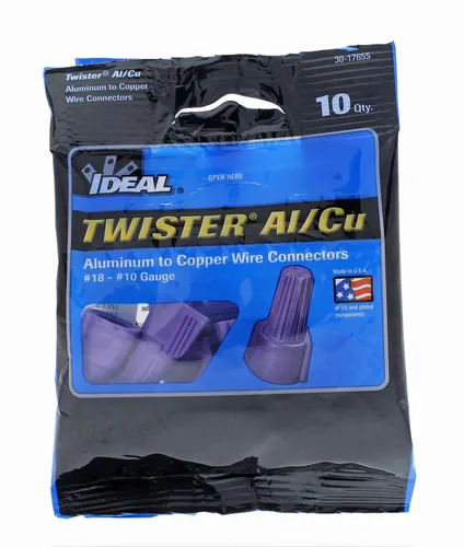 Vista 9 de IDEAL 30-1765S Twister Al/Cu - Conector de cable, 65 - morado, 1 libra (paquete de 10)