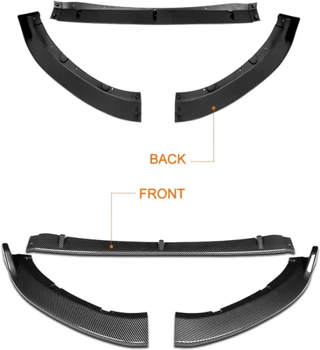 Vista 3 de 3 alerones divisores de barbilla para parachoques delantero, estilo MP, compatible con Mazda MX-5 Miata 16-24