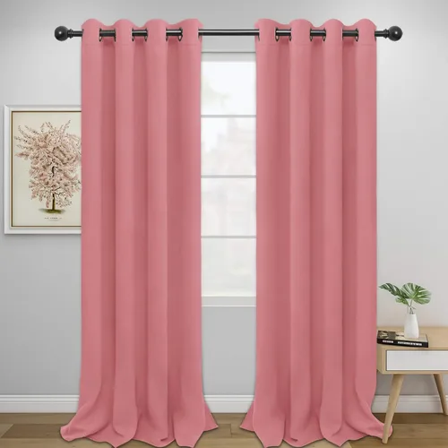 Vista 261 de Easy-Going - Cortinas opacas para dormitorio, aislamiento térmico sólido con ojales, cortinas de ventana para reducción de ruido, cortinas