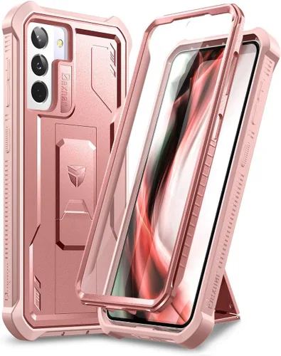 Vista 11 de Dexnor Funda para Samsung Galaxy S21+ Plus, [Protector de pantalla y soporte integrados] Protección de grado militar pesado a prueba de golpes