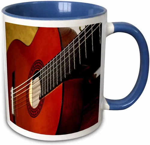 Vista 8 de 3dRose mug_112274_4 "Closeup Of A Classical Guitar" Taza de dos tonos, 11 onzas, negro/blanco