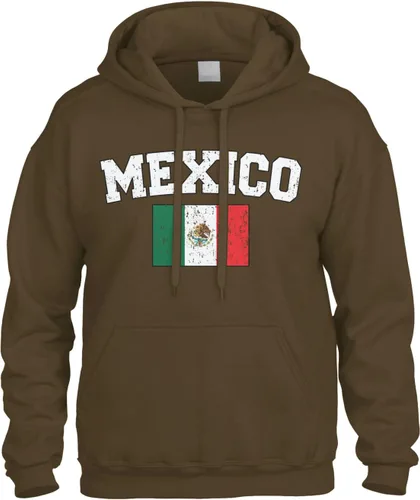 Vista 7 de Cybertela Sudadera con capucha con capucha y diseño de la bandera de México