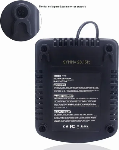 Vista 8 de Cargador de batería de 20 V de repuesto para Craftsman V20, iones de litio, 20 voltios, batería CMCB104 CMCB202 CMCB201 CMCB209 CMCB205 CMCB100