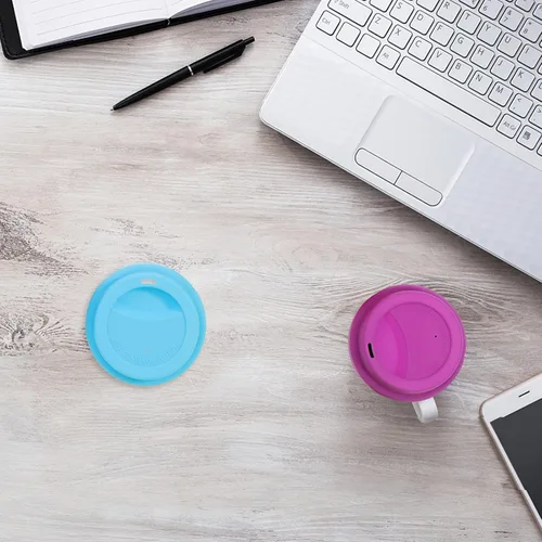 Vista 4 de 6 fundas de silicona para tazas, reutilizables, a prueba de polvo, para tazas y vasos, ajuste universal, material de silicona de grado alimenticio
