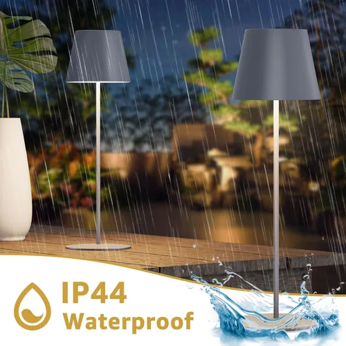 Vista 4 de uuffoo Paquete de 2 lámparas de mesa inalámbricas recargables de 5000 mAh, luces a pilas, control táctil, lámparas de escritorio portátiles LED de 3