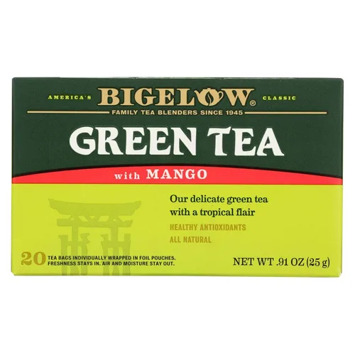 Vista 8 de Bigelow Té verde con melocotón, cajas de 20 unidades (paquete de 6) Té con cafeína con té verde y menta, 120 bolsas de té en total