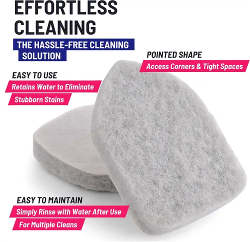 Vista 4 de Moku Home - Recambio de esponja de fregado para cepillo extensible de bañera y azulejos de Moku Home para limpieza sin arañazos