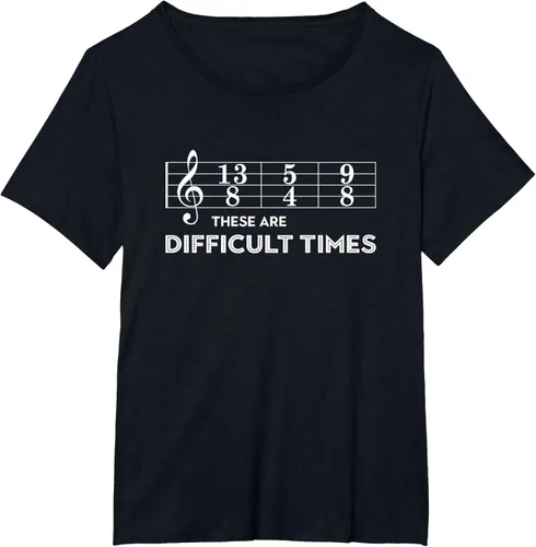 Vista 72 de Musician - Camiseta con texto en inglés "These are Difficult Times", talla S
