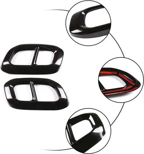 Vista 7 de Acero inoxidable para Mercedes Benz GLE 350 GLE 450 GLC GLS W167 X253 X167 2020 Accesorios de tapa de cola de tubo de escape de silenciador exterior