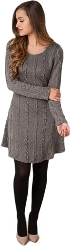 Vista 5 de Mansy - Vestido de punto para mujer con cuello redondo y estilo suéter