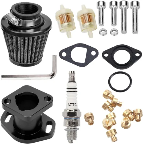 Vista 6 de Carburador VM22 Predator 212CC 196cc CT200U KT196 Moto Mini Bike Race Go Kart 6.5HP Baja Warrior Heat MB165 MB200 Mini Bike Go Kart Kit de filtro