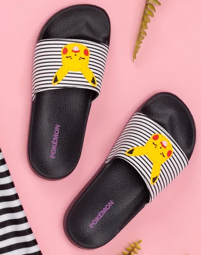 Vista 3 de Pokemon Sliders Pikachu Sandalias de playa para niñas y niños