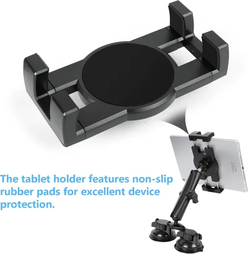 Vista 4 de Pilots - Soporte para tablet con ventosas dobles fuertes, soporte universal para iPad para aviones, coche, barco, camión, parabrisas, compatible