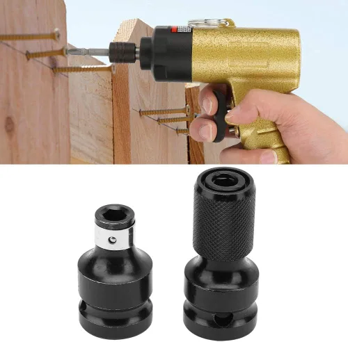 Vista 2 de Llave de impacto de 1/2 a 1/4, llave de impacto de enchufe para conversiones de trinquete, juego de llaves de taladro y destornilladores