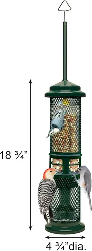 Vista 3 de Comedero para Nueces Squirrel Buster - Comedero para Pájaros a Prueba de Ardillas para Nueces y Frutas, Dos Mallas