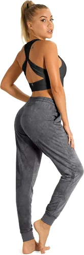 Vista 5 de icyzone - Pantalones deportivos con bolsillos para yoga para mujer