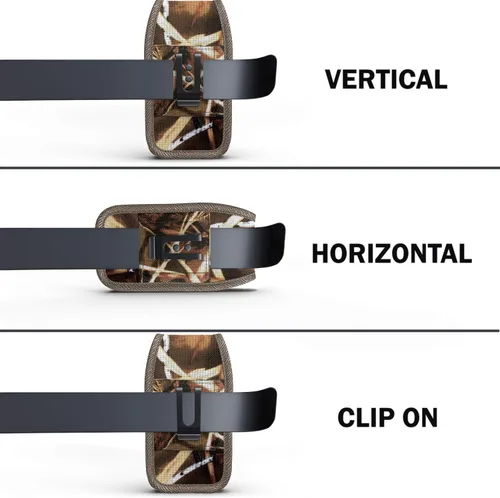 Vista 2 de PiTau Funda para Galaxy S23+ Plus 22+ S21+ S20+ S10+ S9+ Plus A20 A50 A51 A52 A53 Funda para cinturón de teléfono celular con funda de clip
