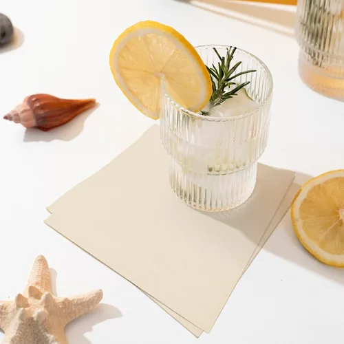 Vista 5 de 300 unidades de servilletas blancas lechosas para bebidas, servilletas de cóctel blancas lechosas de 2 capas, servilletas desechables para fiesta