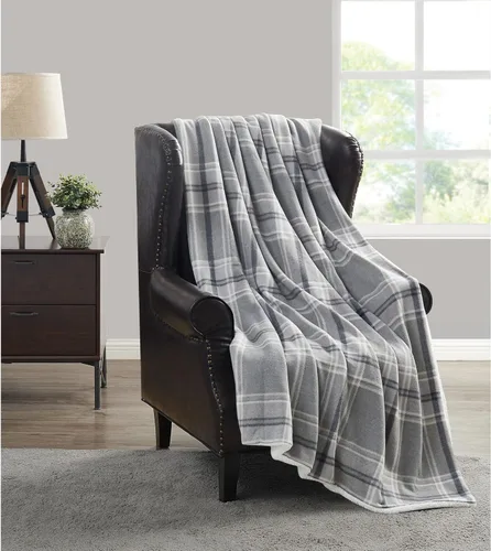 Vista 13 de Cannon Cozy Teddy - Manta de poliéster azul y crema, 1 pieza, 50 x 70 pulgadas, a cuadros, 100% poliéster, para hombres y mujeres, certificado