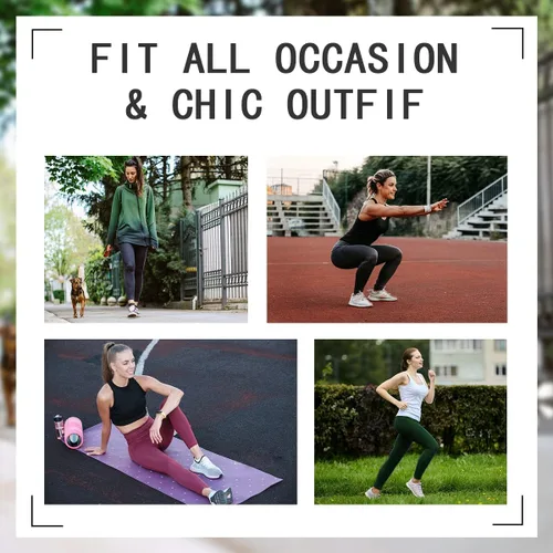 Vista 5 de TMAIHOHIA Paquete de 3 leggings para mujer, leggings de entrenamiento de cintura alta, control de abdomen, leggings de compresión, pantalones de yoga