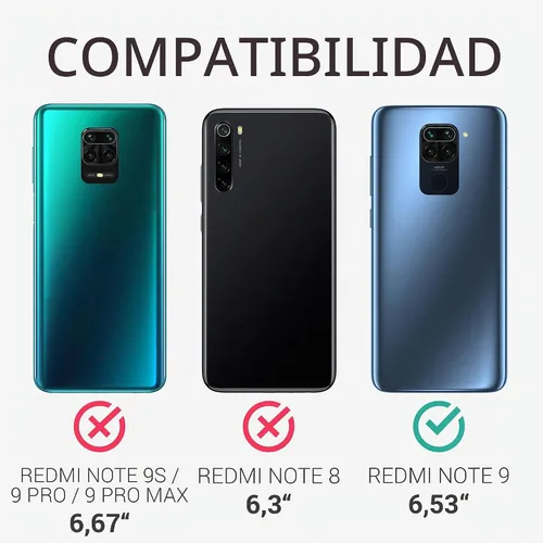 Vista 5 de kwmobile Funda compatible con Xiaomi Redmi Note 9 - Funda protectora delgada de TPU para teléfono - Acabado mate suave - Morado violeta