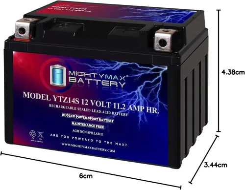 Vista 9 de Mighty Max Battery Batería de 12V 11.2Ah para BMW 1200 R1200 GS Adventure 2014-2016