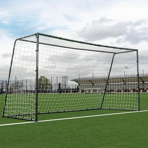 Vista 9 de QUICKPLAY GS Porterías de Fútbol - Portería de Fútbol de Acero Galvanizado Súper Duradera [5 Tamaños] Tamaños Reglamentarios, Red Profunda, Movible