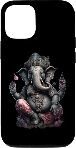 Vista 26 de iPhone 16 Dios hindú Ganesha Lotus Pose Yoga y Meditación Caso