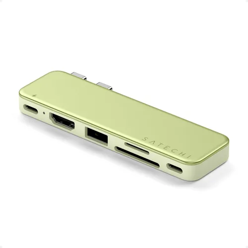Vista 12 de Satechi Concentrador a presión USB-C 6 en 2, HDMI 4K/60Hz, para MacBook Neo, Blush