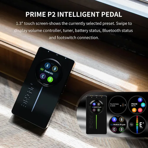 Vista 4 de MOOER Procesador de pedal multiefectos P2 con controlador de pedal inalámbrico F4