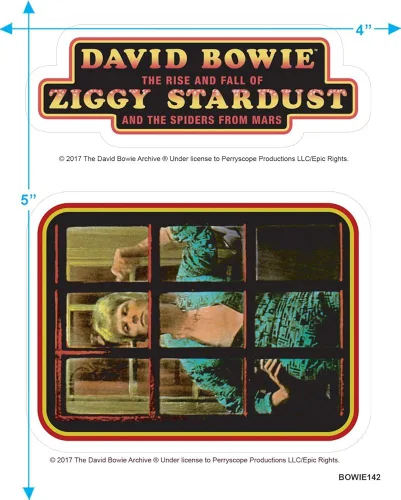 Vista 3 de David Bowie Ziggy Stardust Rock Album T Shirt & Stickers
