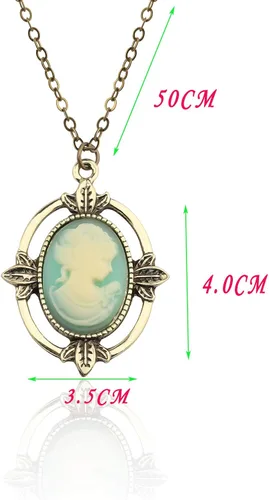Vista 2 de CHOORO Collar de camafeo de Katherine Pierce de regalo para los fans, Metal