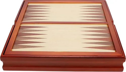 Vista 5 de Set de juego de madera 7 en 1, tablero de 12 pulgadas, incluye ajedrez, damas, backgammon, dominó, cuna, dados de póquer, tarjetas