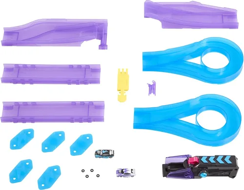 Vista 9 de Hyper Burst Jump Strike Playset Race and Battle! Customizable Race Track & Micro Scale Cars Over 600+ MPH Scale Speed!