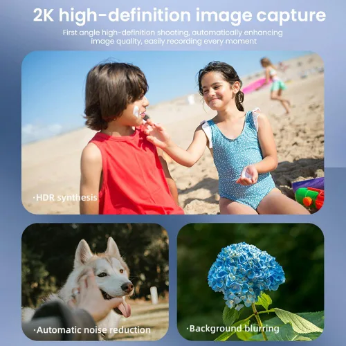 Vista 3 de Gafas inteligentes con IA con cámara HD de 80 MP, video de 1080P, Bluetooth/Wi-Fi, control de voz y reconocimiento de inteligencia artificial, gafas