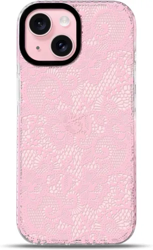 Vista 41 de NITITOP Funda para iPhone 13 Pro con flores de encaje transparente - Negro