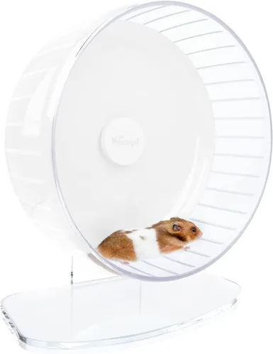 Vista 13 de Niteangel Ruedas de ejercicio súper silenciosas para hámster: ruedas giratorias silenciosas para hámster con soporte ajustable para hámsters, Verde