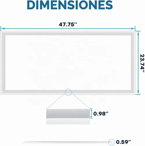 Vista 5 de LUXRITE - Panel de luces LED con marco de borde iluminado de 2 x 4 pies