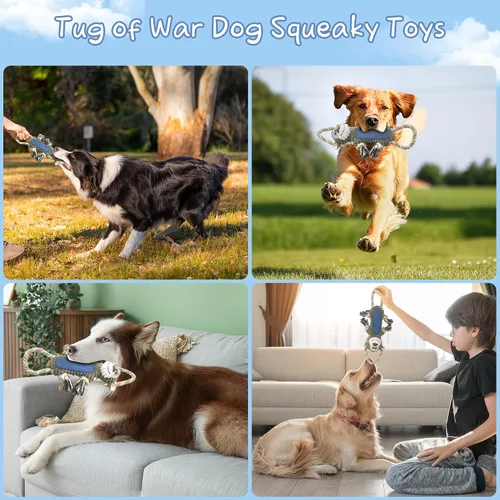 Vista 6 de BUYPOW Juguetes para perros grandes – Juguetes chirriantes de felpa para perros medianos y pequeños (paquete de 3 monos y patypus)