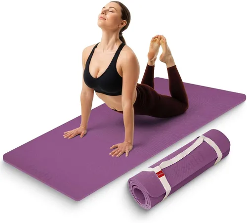 Vista 10 de Extra Thick 12mm Exercise Mat – 74"L x 26"W Inch, Non-Slip, Joint-Friendly & Cushioned Fitness Mat for Yoga, Pilates & Floor Workouts – Durable