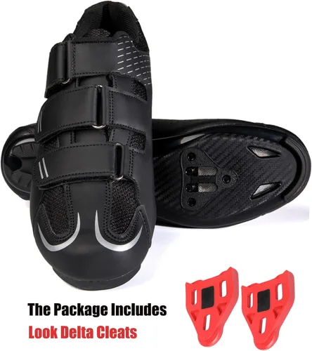 Vista 3 de ULTIANT Zapatos de ciclismo para hombre y mujer, compatibles con Peloton, zapatos de ciclismo de carretera preinstalados, aspecto Delta Cleats
