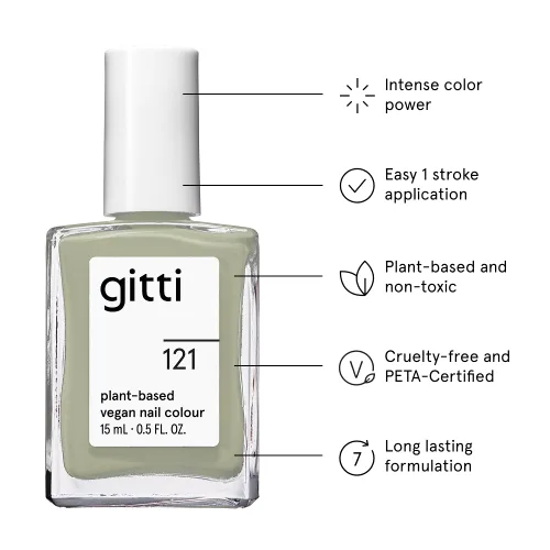Vista 49 de gitti Esmalte de uñas a base de plantas No tóxico, libre de 30, basado en ingredientes de origen natural, libre de crueldad, vegano