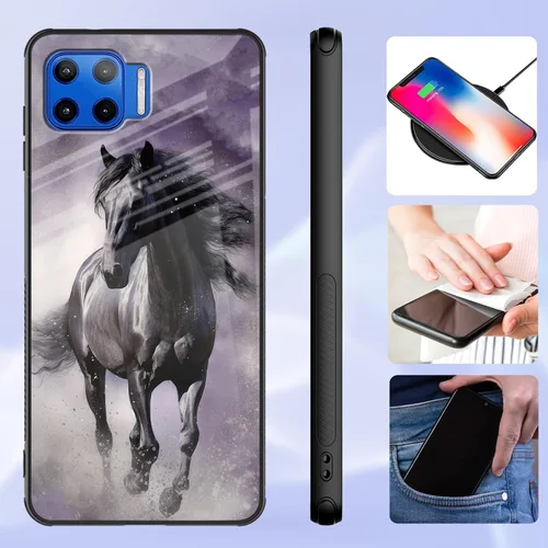 Vista 107 de Funda para Motorola Moto Edge 2022, cubierta trasera de vidrio templado con protector de pantalla, funda protectora a prueba de golpes para Motorola