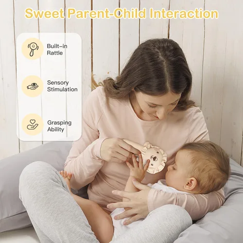 Vista 4 de Regalos de baby shower para niños y niñas, cesta de regalos para bebés, manta para recién nacidos, juguetes de sonajero, clip de recuerdo, chupete
