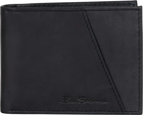 Vista 4 de Ben Sherman Mens Manchester Slim Bifold Full-Grain Leather RFID Minimalist Gift Box Wallet