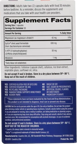 Vista 7 de Country Life Conexión intestinal del sueño, 60 CT