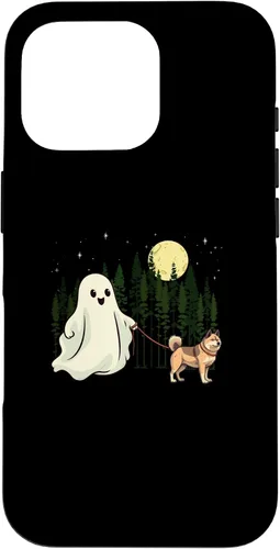 Vista 20 de iPhone 16 Akita Walking Ghost Halloween Funny Kids Costume Case