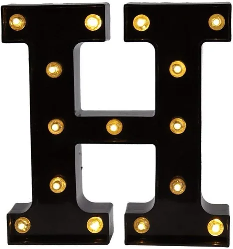 Vista 11 de Ulalaza Letrero de luz LED en blanco y negro, 2 letras AA alimentadas por batería para boda, fiesta de cumpleaños, lámpara de Navidad, luz nocturna
