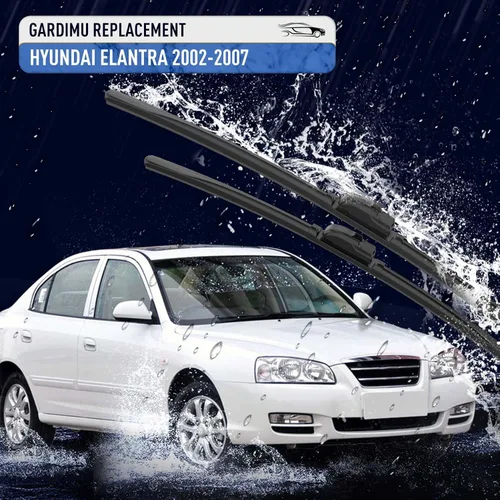 Vista 2 de Limpiaparabrisas delanteros para Hyundai Elantra 2002-2007, 20" 18" silenciosos y sin rastros, reemplazo de limpiaparabrisas para todo clima